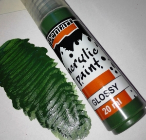 Fényes akrilfesték fenyőzöld 20 ml